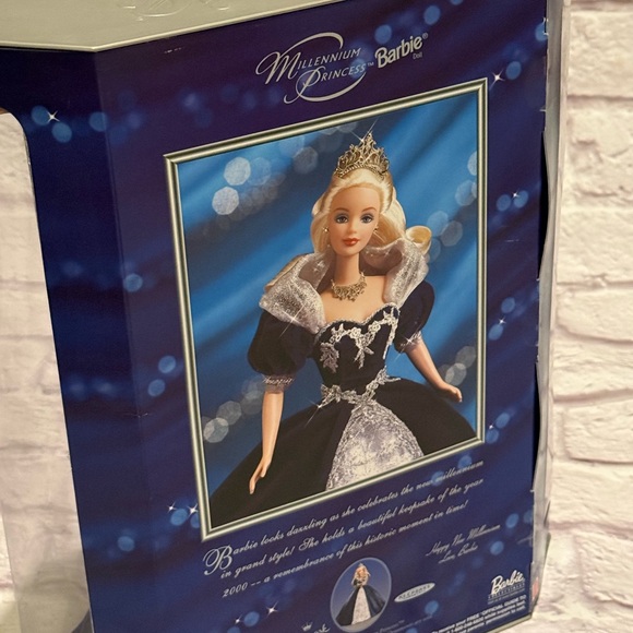 Millennium special edition 2000 holiday Barbie Blue and Silver Gown